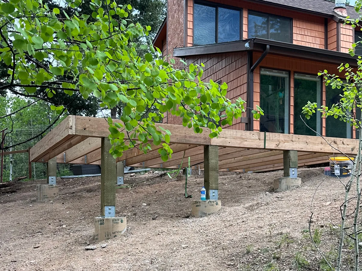Deck construction by Schroeder Construction LLC in Teller County Colorado